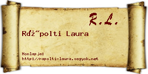 Rápolti Laura névjegykártya